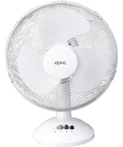 12" Oscillating Desk Fan Energy Efficient Electrical Cooling Fan white