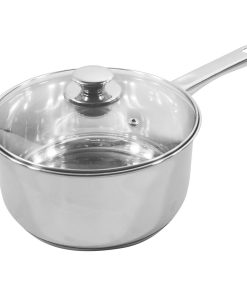 Stainless Steel Saucepan Cooking pan with Lid Kitchne Cookwares