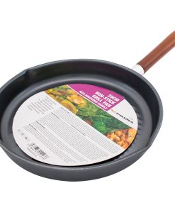 Non Stick Griddle Pan Grill Pan with Rosewood Handle in 25cm