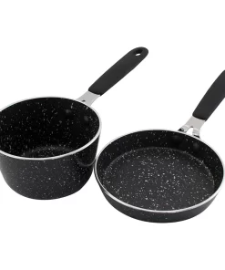 2pc Non Stick Mini Cookware Set 12cm Milk Pan and 14cm Fry pan
