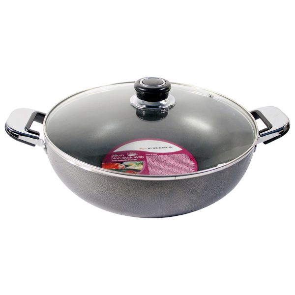Non Stick Shallow Casserole Saute Frying Pan with Lid & Handle's