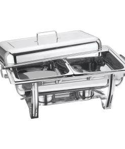 Stainless Steel Double Pan Chafing Dish Food Serving Warmer