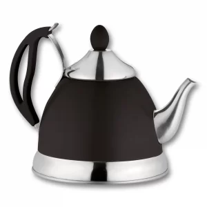 1.5Litre Stainless Steel Whistling Kettle Travel coffee Tea Pot Black