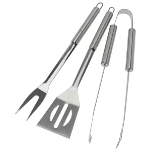 Stainless Steel 3Pcs BBQ Grilling Tool Set Barbecue Accessories