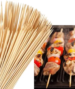 30cm Barbecue Bamboo Wooden Skewers BBQ 80pcs Sticks