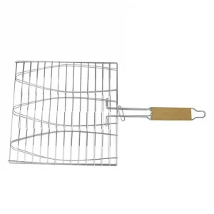 Stainless Steel BBQ Fish Grilling Basket Barbecue Folding Grill