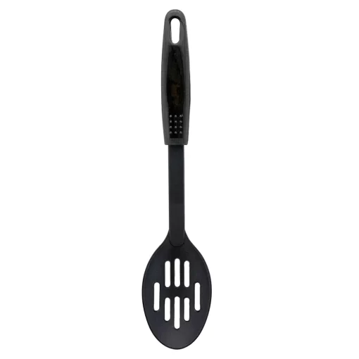 Nylon Non Stick Slotted Spoon Kitchen Utensil 30cm Black