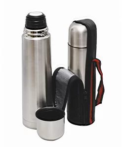 1L Stainless Steel Flask Vacuum Bottle with Cup & Carry case
