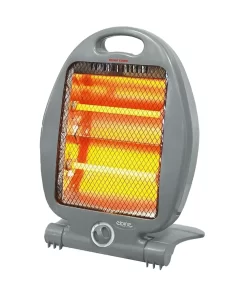 800w Compact Quartz Heater with 2 Heat Settings Safety Tip-Over