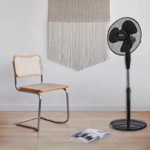 16 inches black pedestal fan